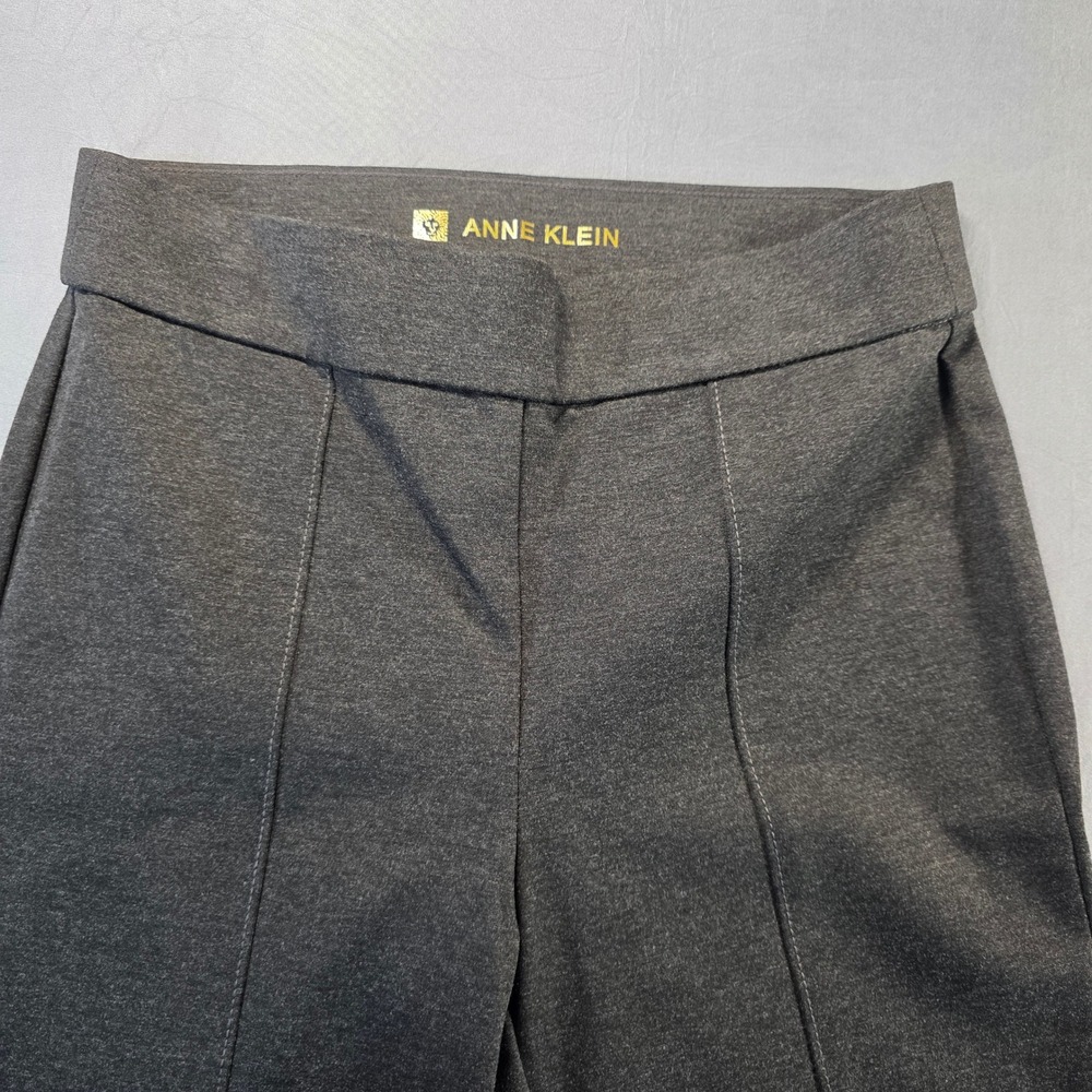 Anne Klein Womens Charcoal Grey Seamed Pull On Ponte Career Pants Size S